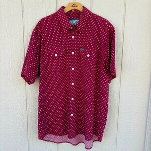 Dixxon Flannel Co Lumbergh S/S Party Shirt Men's XL Red Polka Dot Lightweight